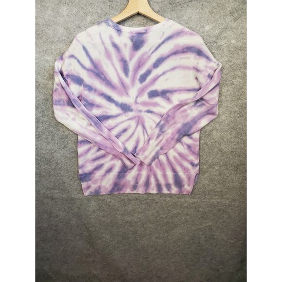 Design History Women's  Size Medium Purple & White Tie Dye Sweater - Picture 2 of 3